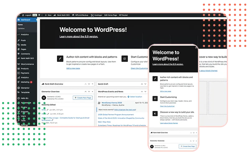 Snimak ekrana odrzavanje WordPress sajtova Strumark agencija