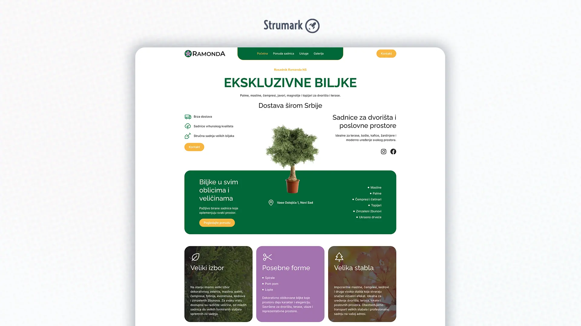 Kako izgleda moderan sajt za rasadnik ekskluzivnih biljaka