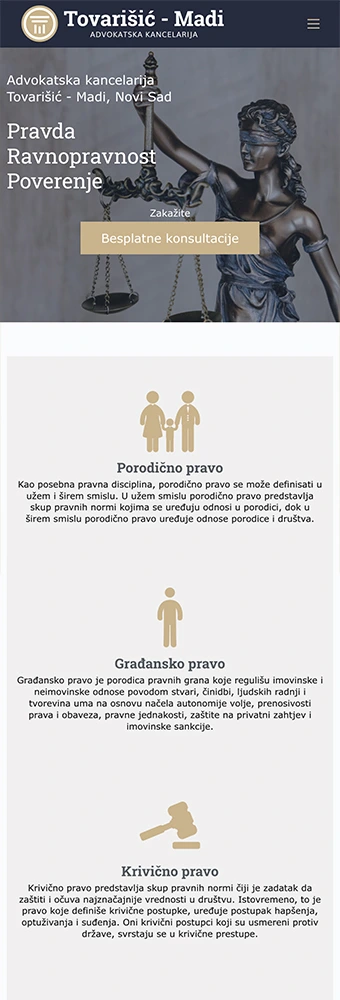 Sajt-advokateske-kancelarije-Tovarisic-Madi-snimak-mobilnog-ekrana