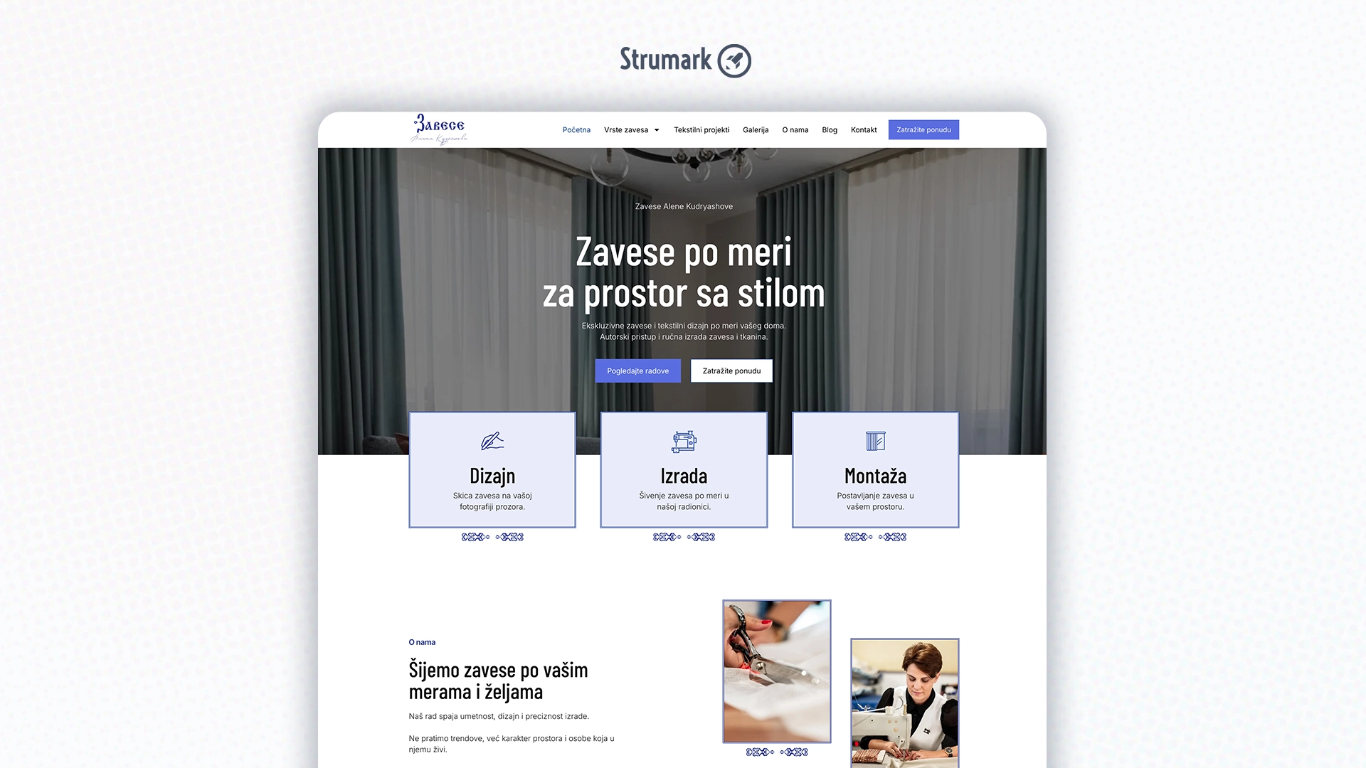 Sajt-za-AH-zavese-izrada-Strumark-snimak-ekrana