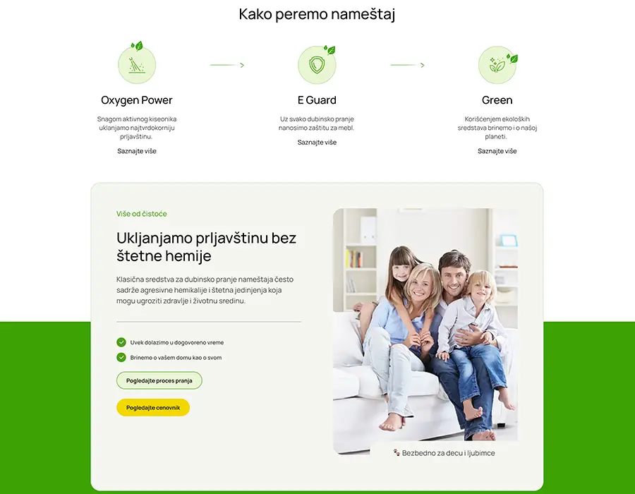 Detalj sa sajta Green Clean Novi Sad