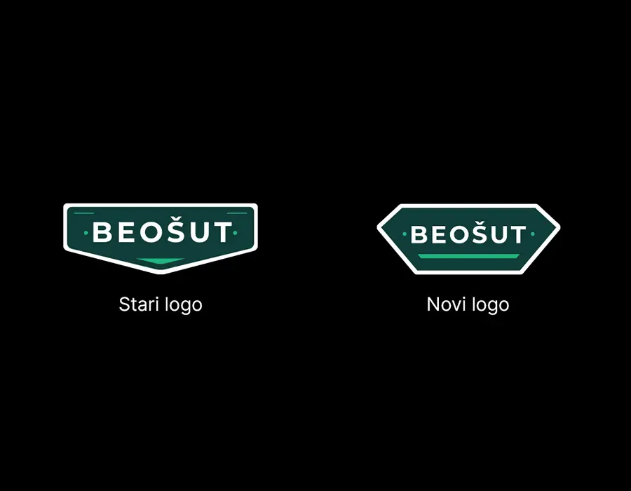 Stari i novi logo firme Beošut iz Beograda